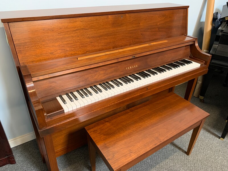 Yamaha console upright piano brown